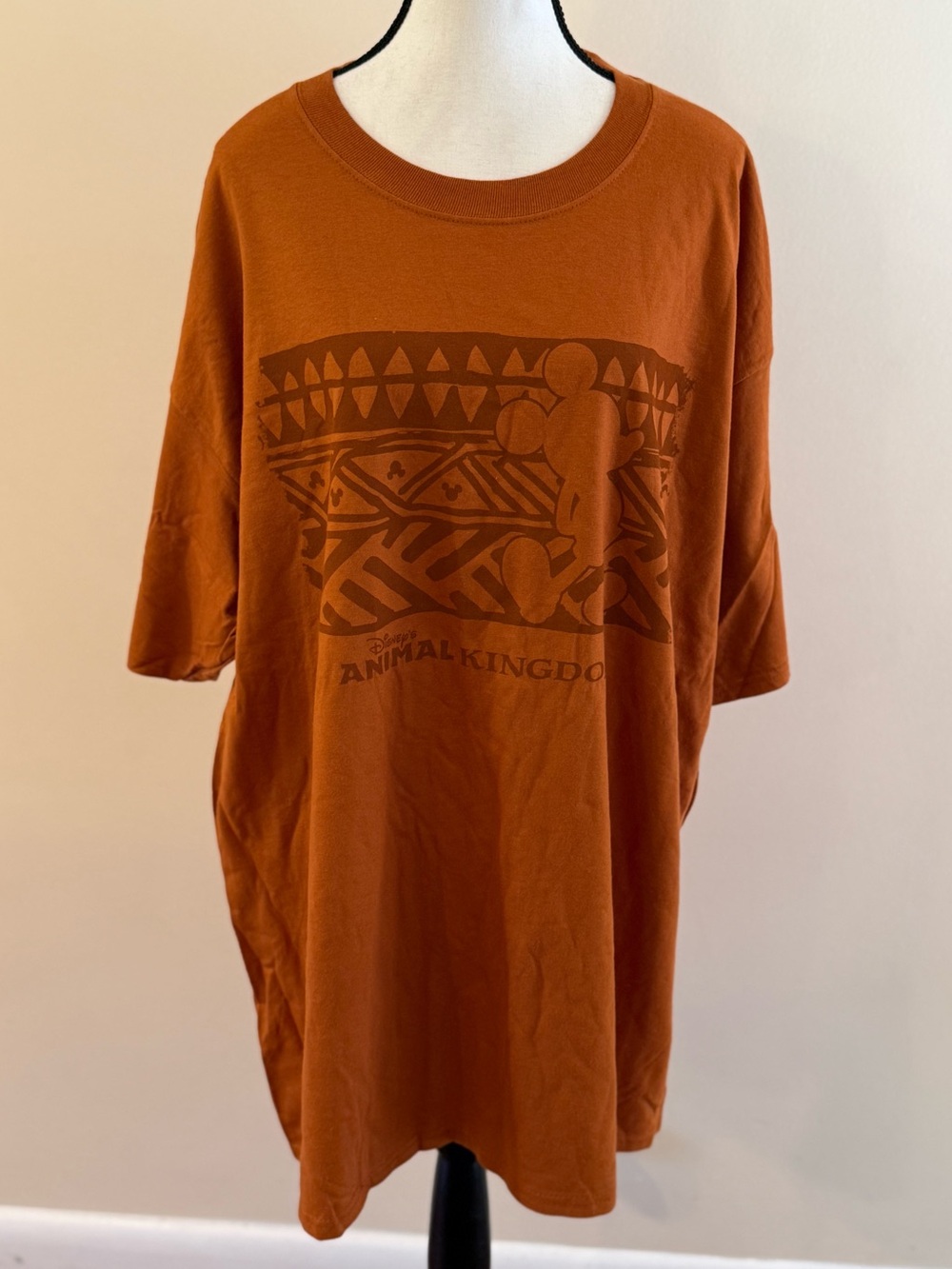 Disney Men's Animal Kingdom Graphic Tee in Rust Orange size XXL